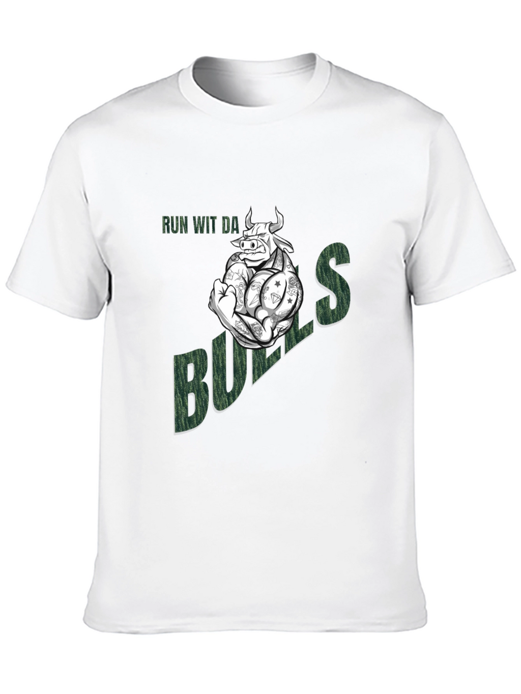 Run Wit Da Bulls T-Shirt - Funny Graphic Tee