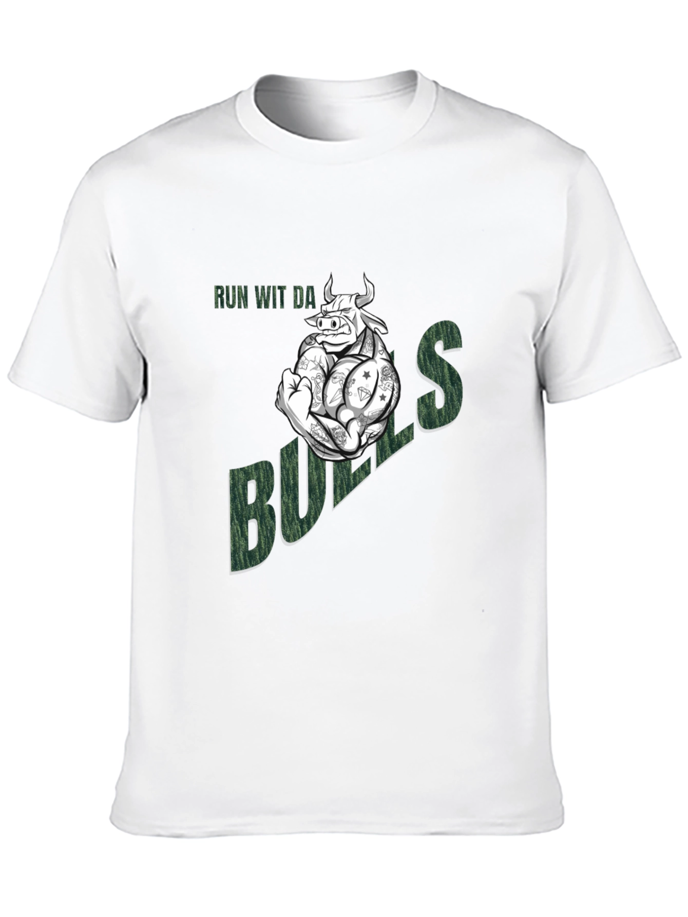 Run Wit Da Bulls T-Shirt - Funny Graphic Tee