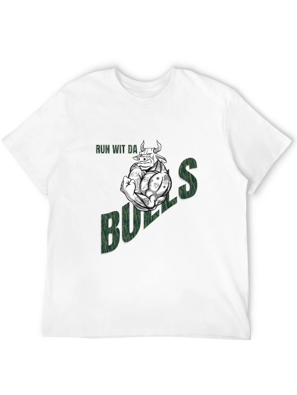 Run Wit Da Bulls T-Shirt - Funny Graphic Tee
