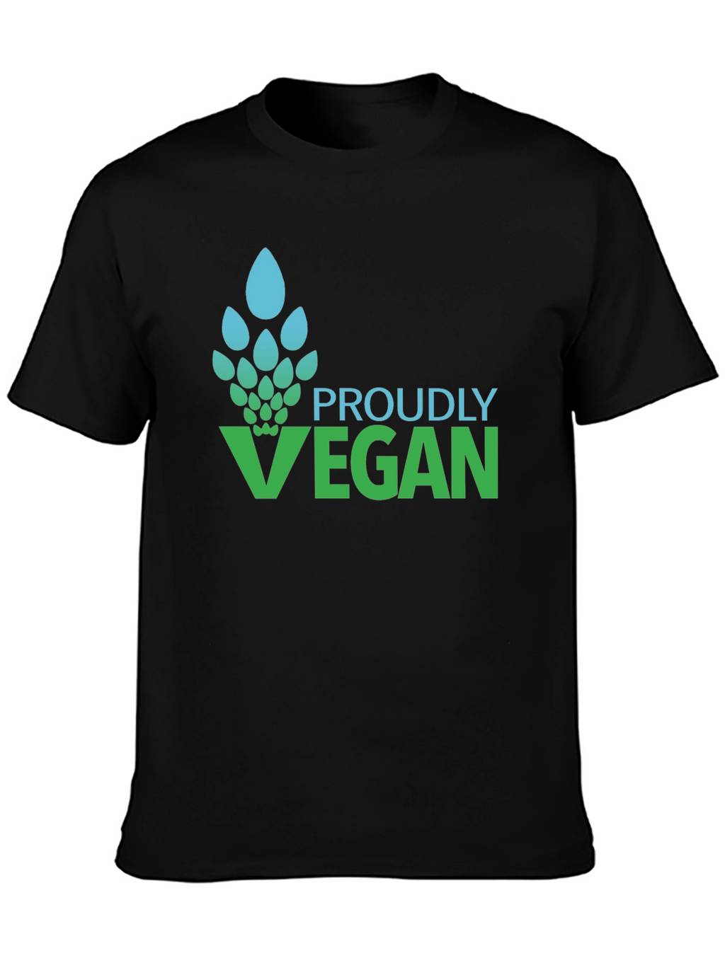 Proudly Vegan Graphic Tee - Black