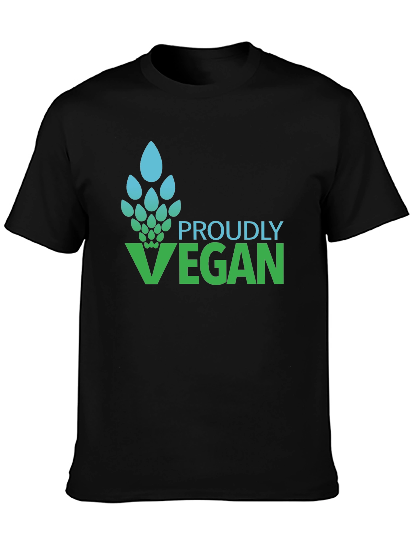 Proudly Vegan Graphic Tee - Black