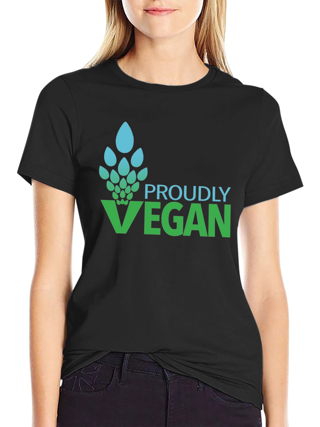 Proudly Vegan Graphic Tee - Black