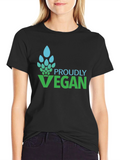 Proudly Vegan Graphic Tee - Black