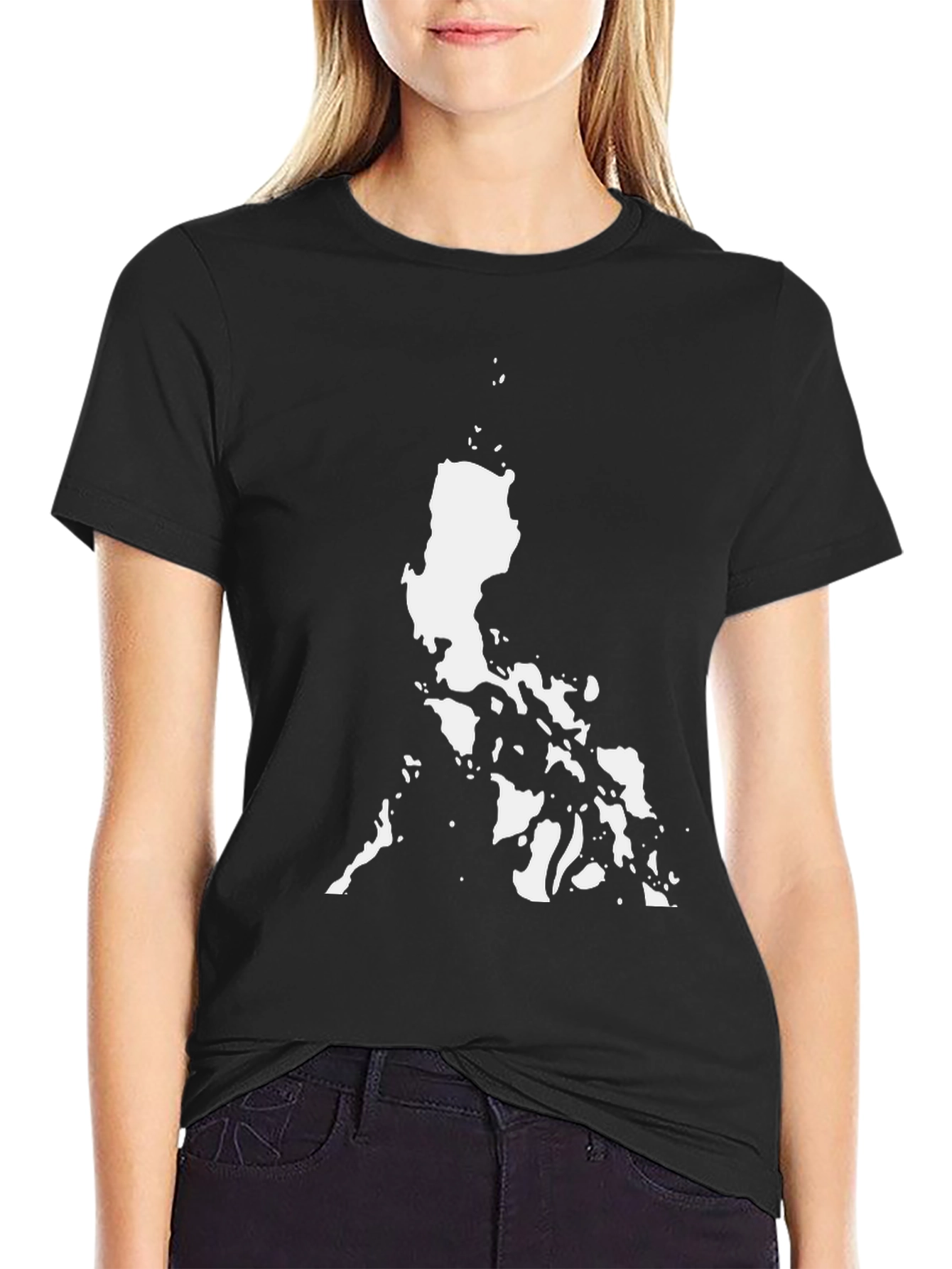 Philippines Map Black T-Shirt