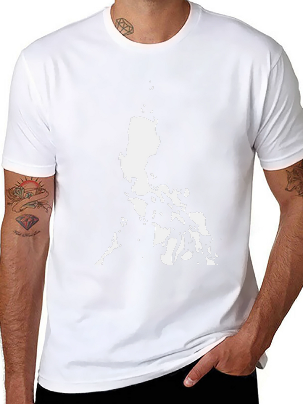 Philippines Map Black T-Shirt