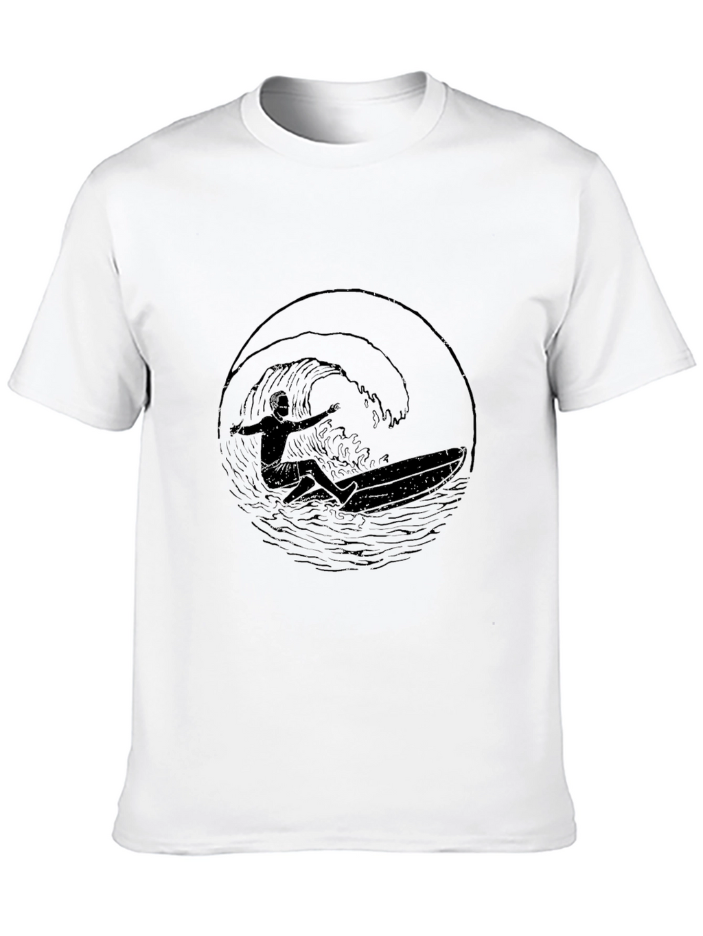 Mens Black Wave Graphic Tee