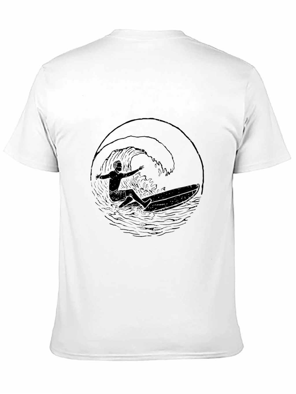 Mens Black Wave Graphic Tee