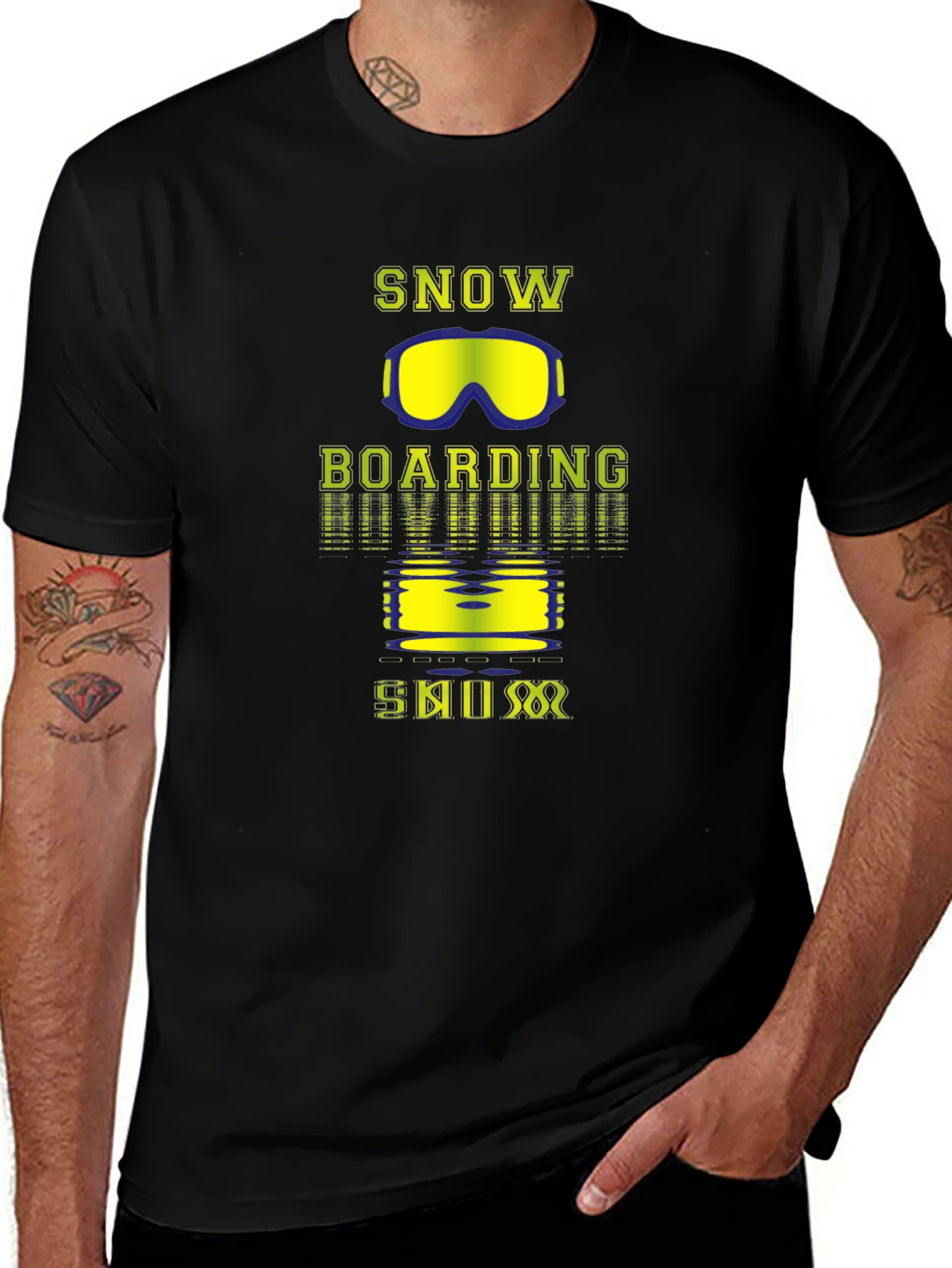 Snowboarding Graphic T-Shirt - Sporty Winter Apparel