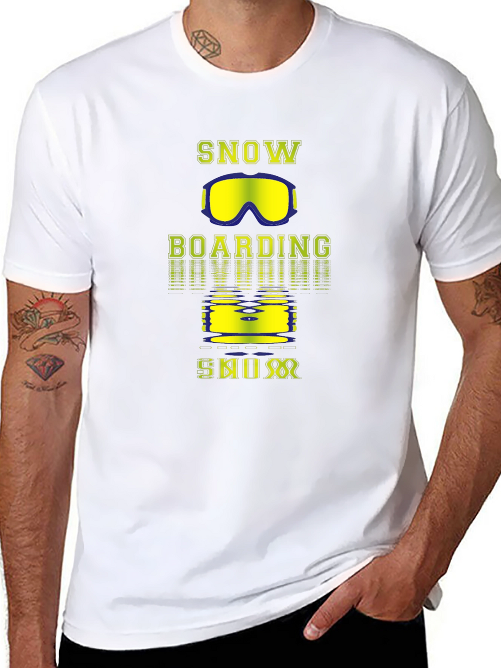 Snowboarding Graphic T-Shirt - Sporty Winter Apparel