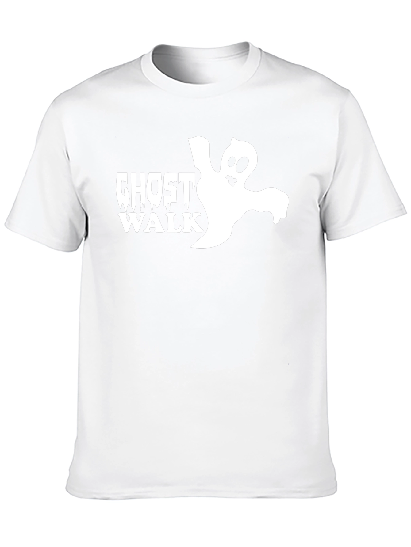 Ghost Walk Graphic Tee - Black Cotton T-Shirt