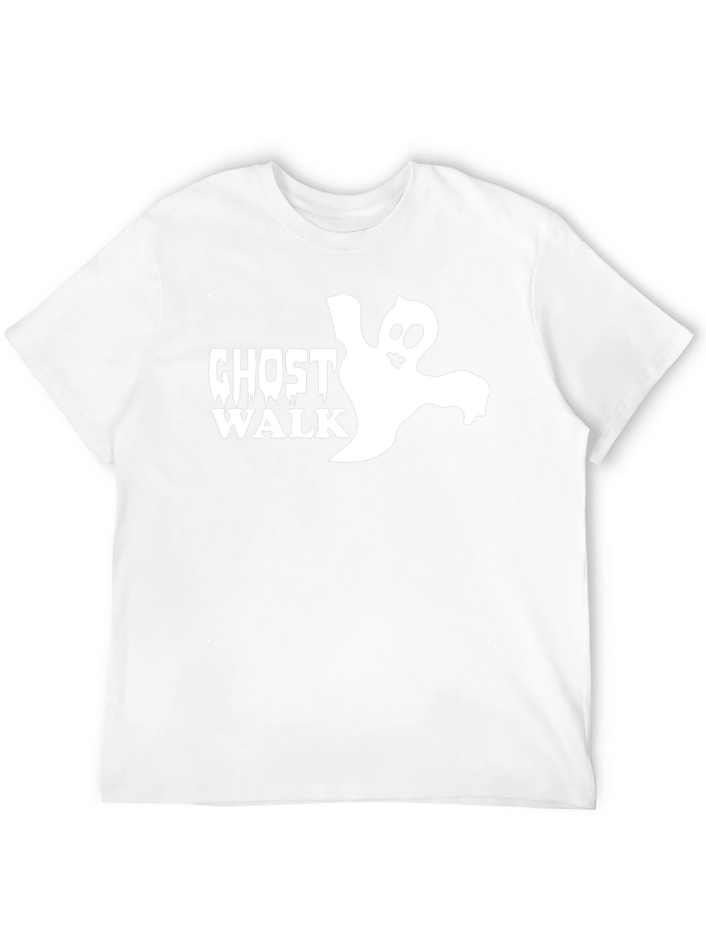 Ghost Walk Graphic Tee - Black Cotton T-Shirt