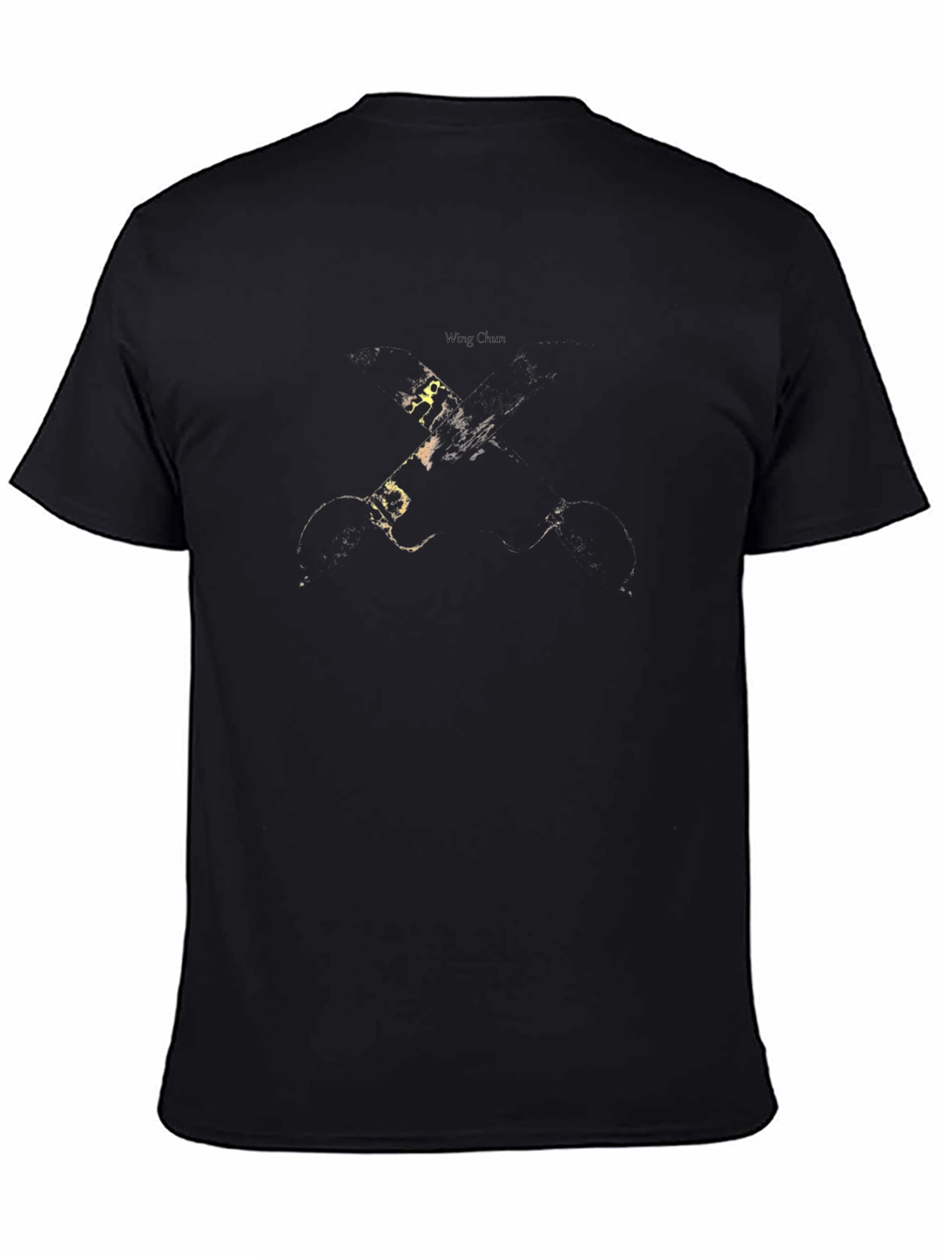 Abstract Graphic Print Black Tee