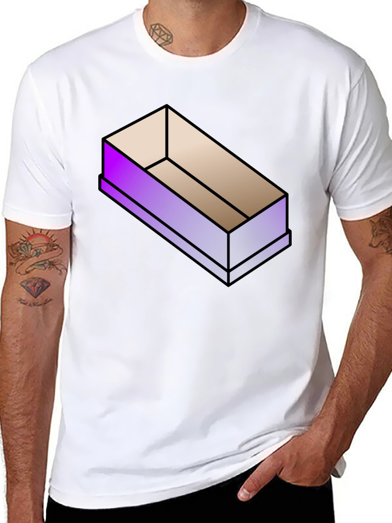 Isometric Coffin Graphic T-Shirt