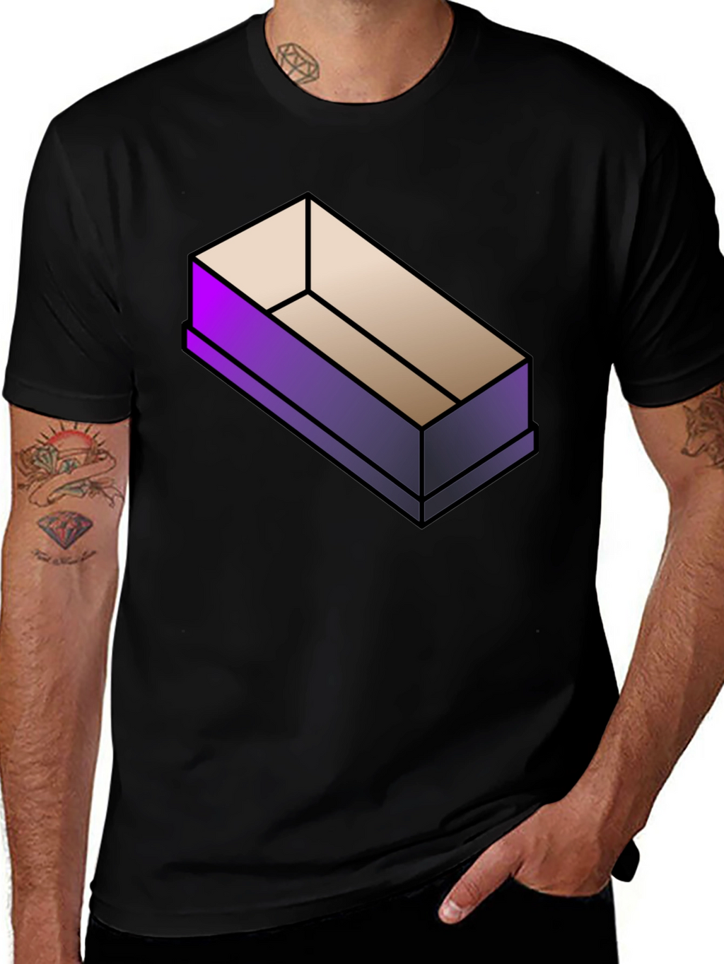 Isometric Coffin Graphic T-Shirt