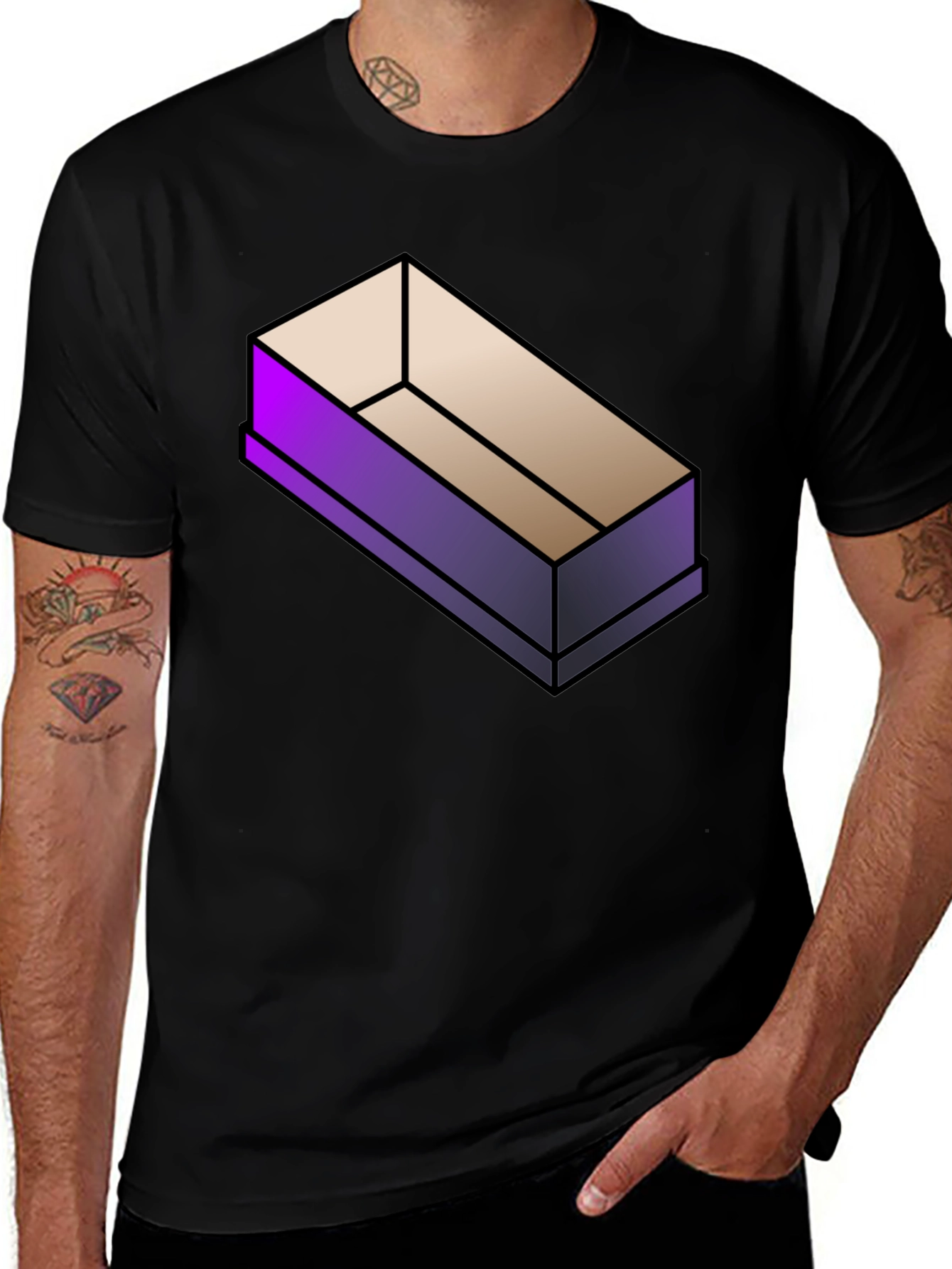 Isometric Coffin Graphic T-Shirt
