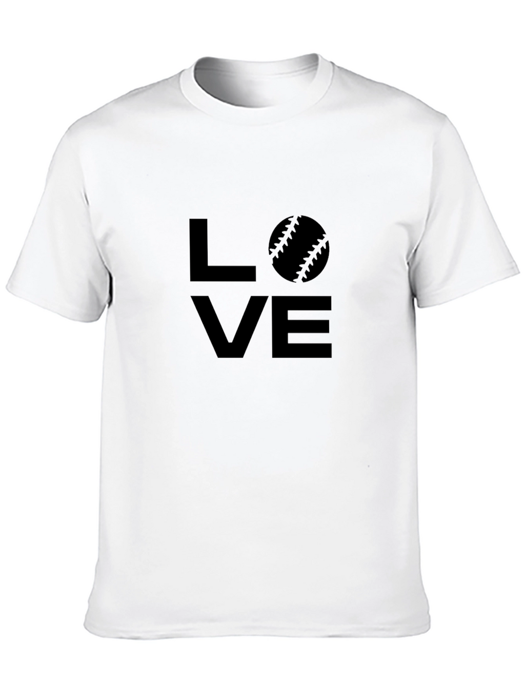 Love Baseball Graphic Tee - Black Cotton T-Shirt