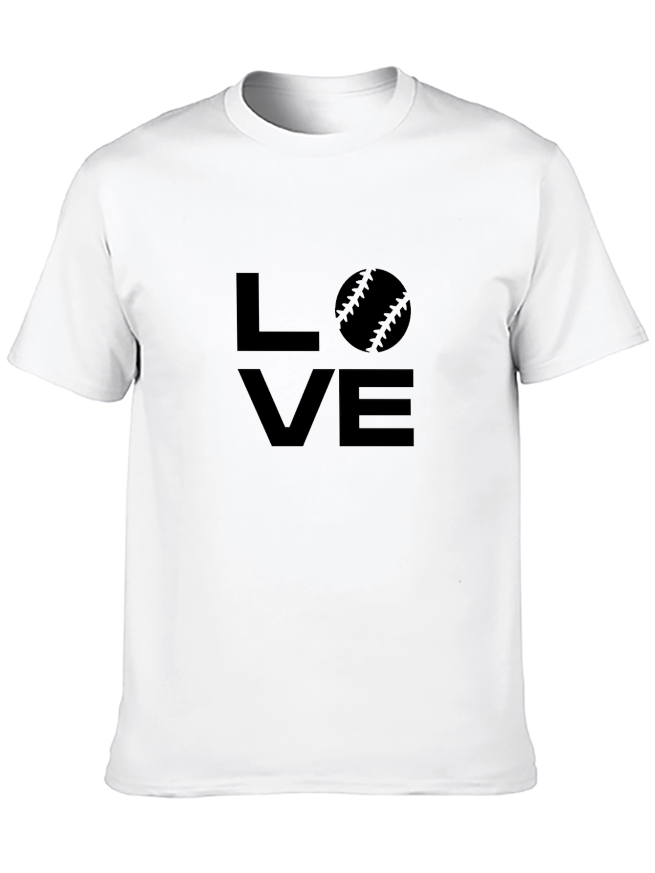 Love Baseball Graphic Tee - Black Cotton T-Shirt
