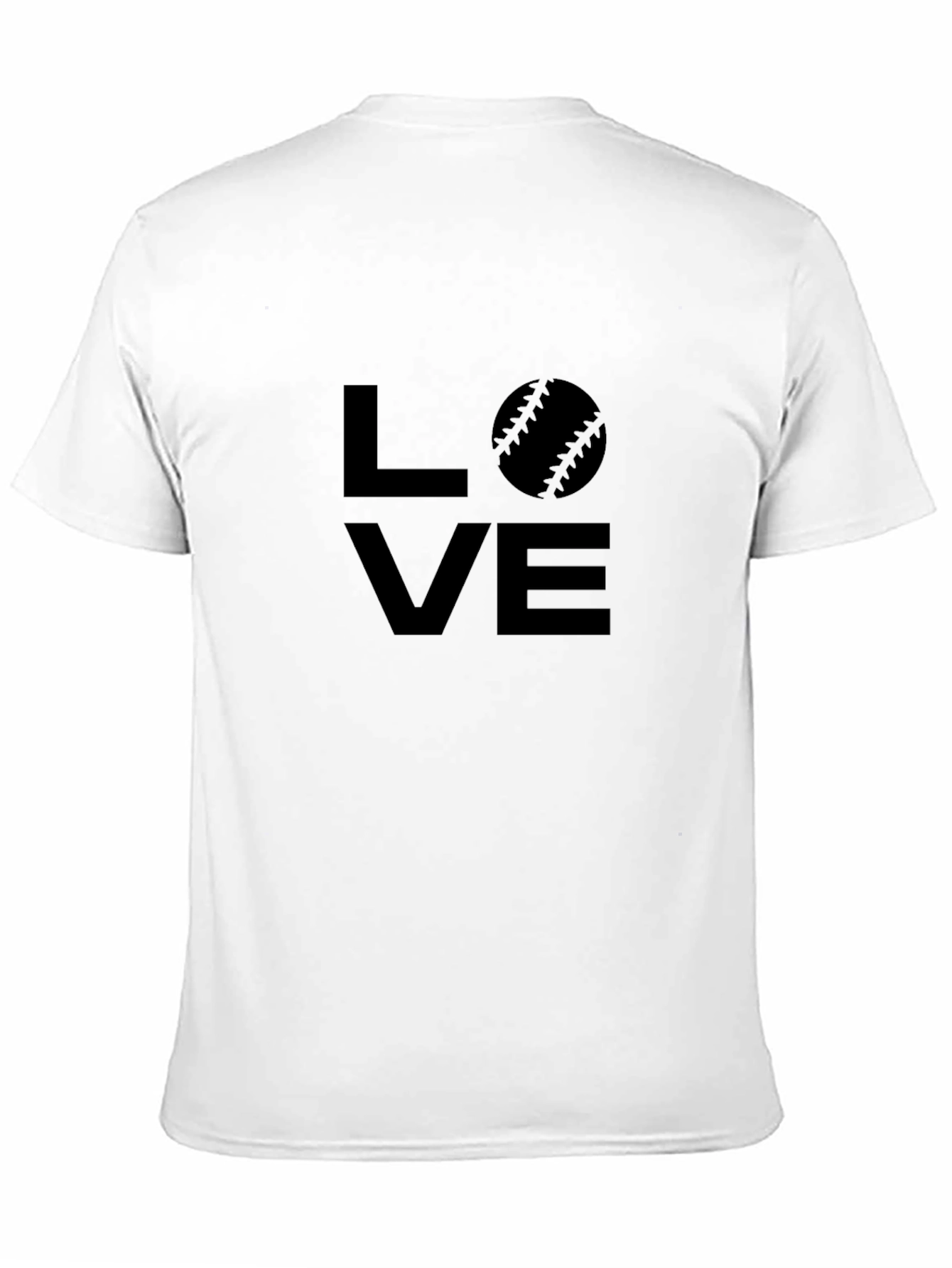 Love Baseball Graphic Tee - Black Cotton T-Shirt