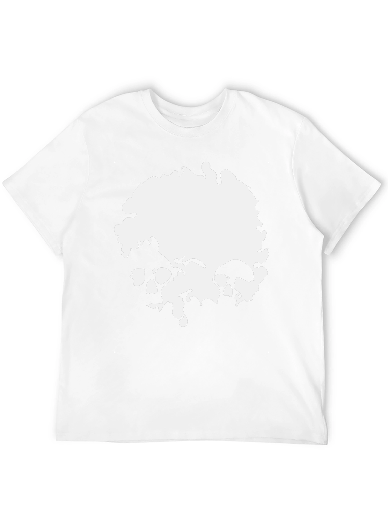 Skull Graphic Print Mens T-Shirt - Black