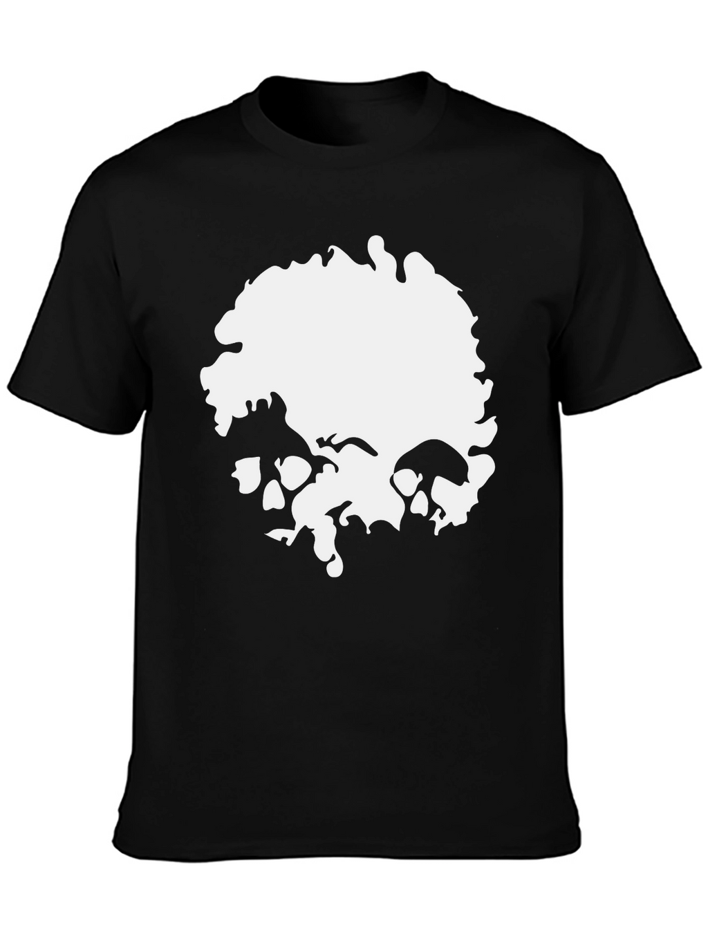 Skull Graphic Print Mens T-Shirt - Black