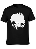 Skull Graphic Print Mens T-Shirt - Black