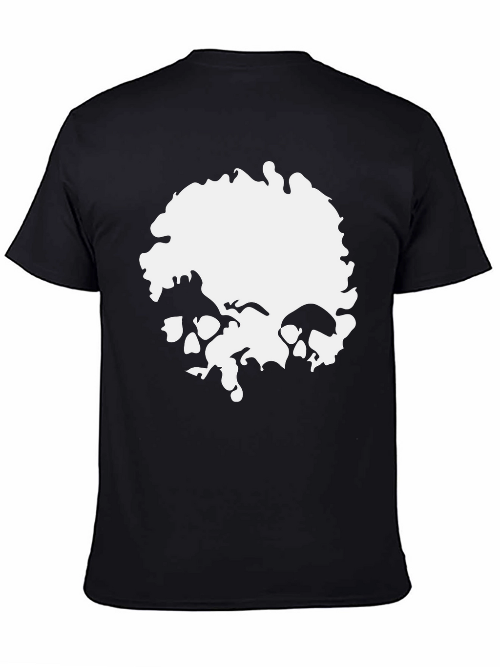 Skull Graphic Print Mens T-Shirt - Black