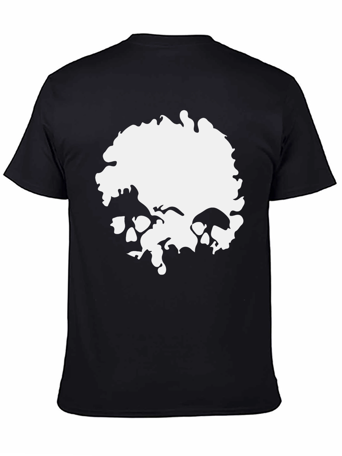 Skull Graphic Print Mens T-Shirt - Black