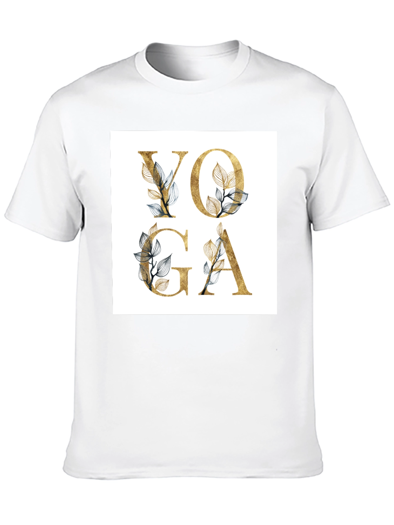 Floral Yoga Graphic Tee - Black