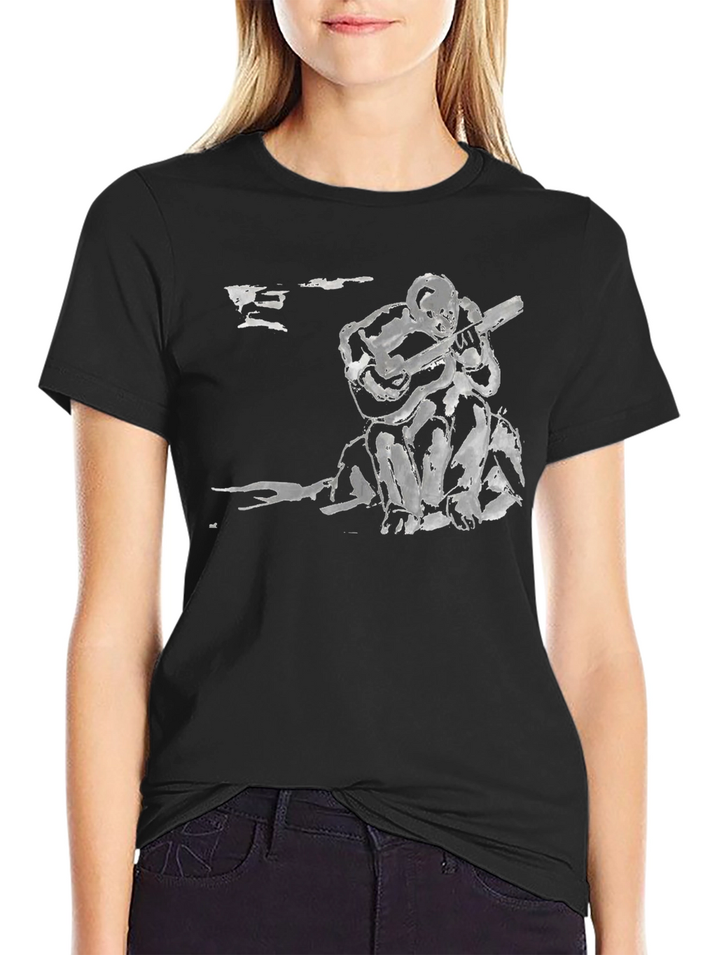 Abstract Musician Black T-Shirt