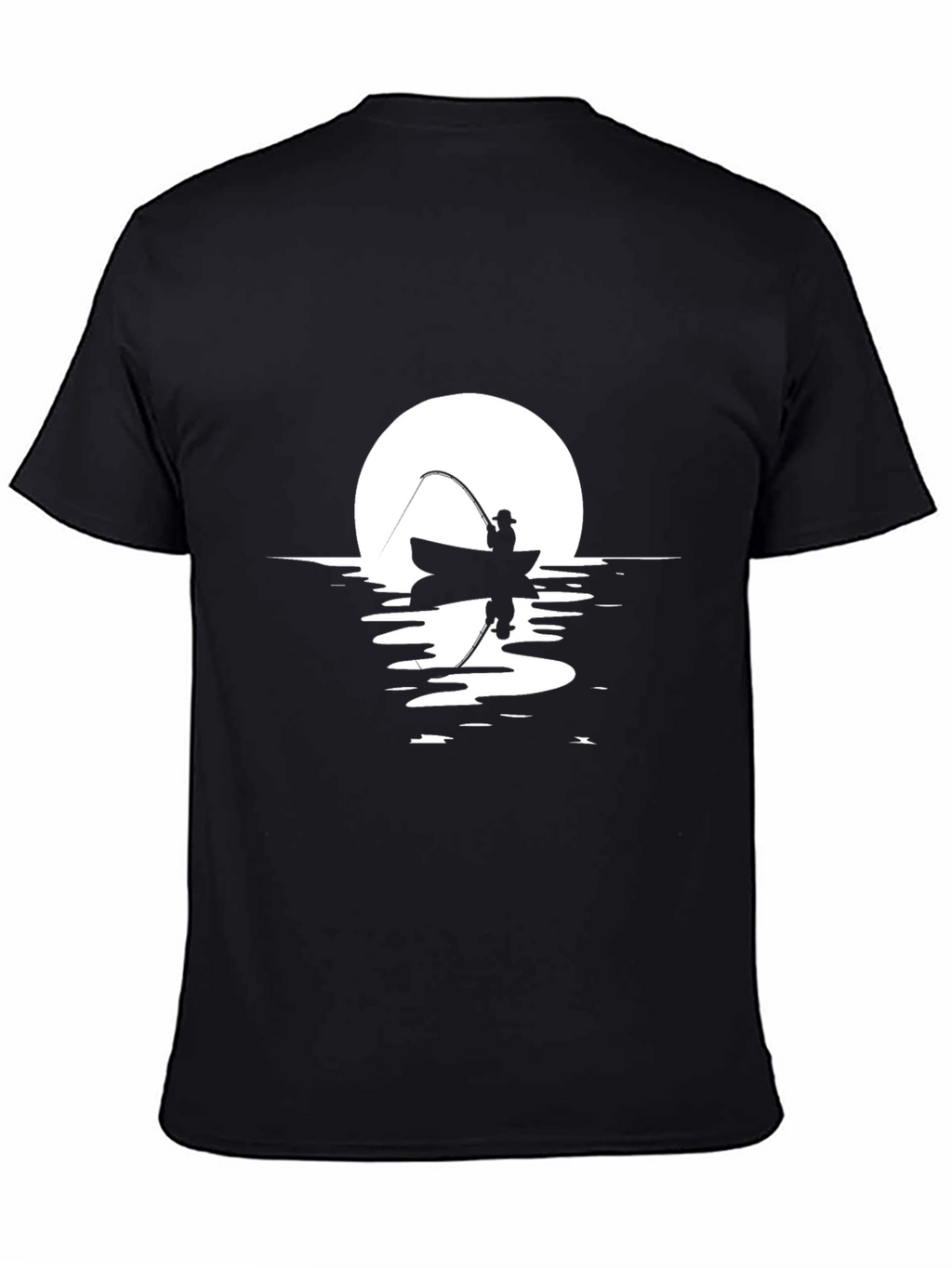 Fisherman Silhouette Graphic T-Shirt