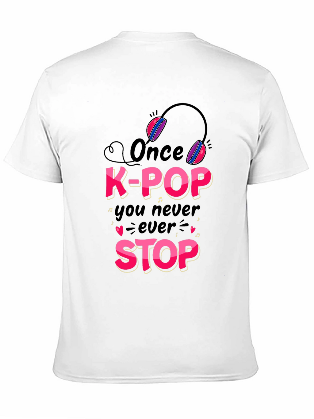 K-Pop Never Stop Black Graphic Tee