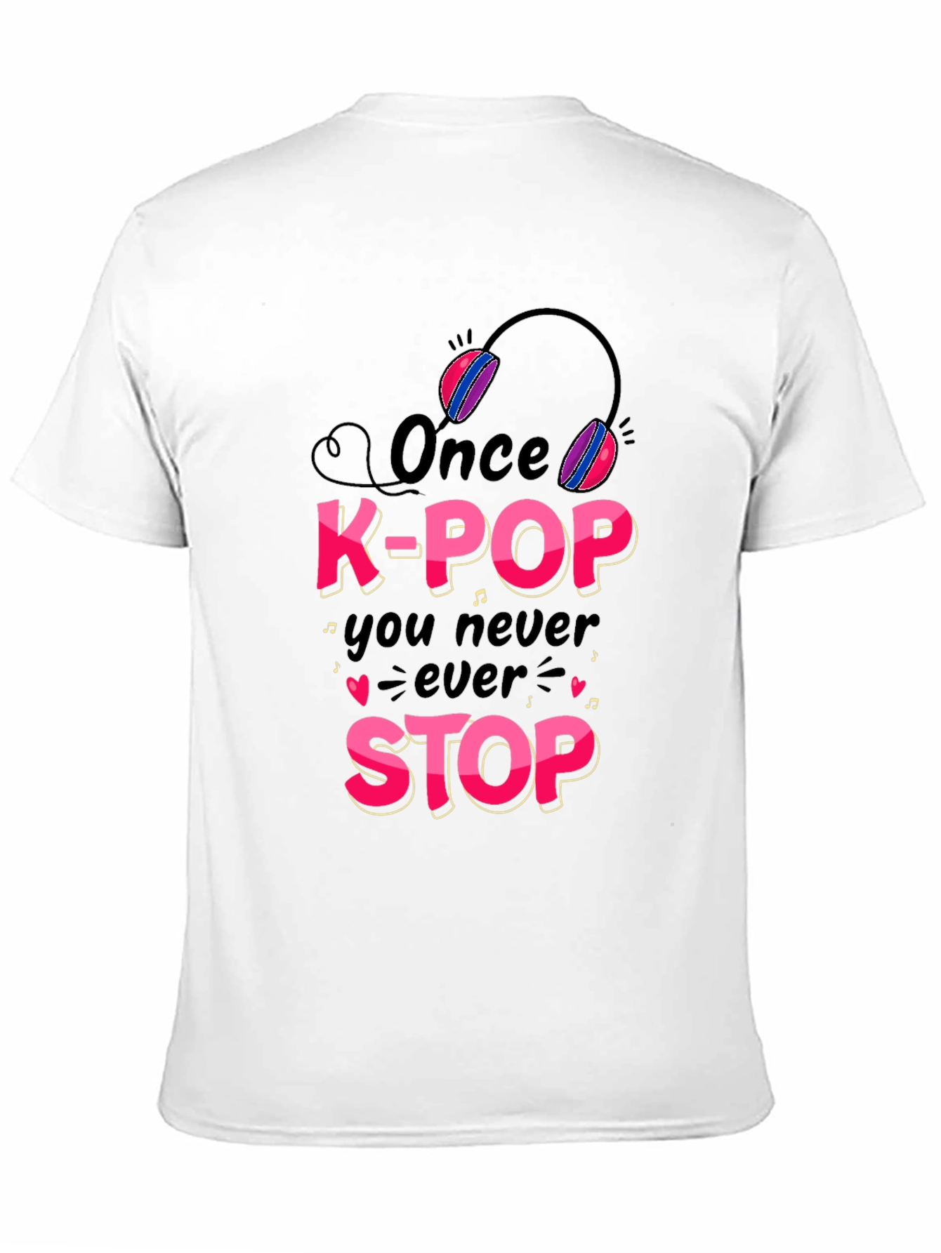 K-Pop Never Stop Black Graphic Tee