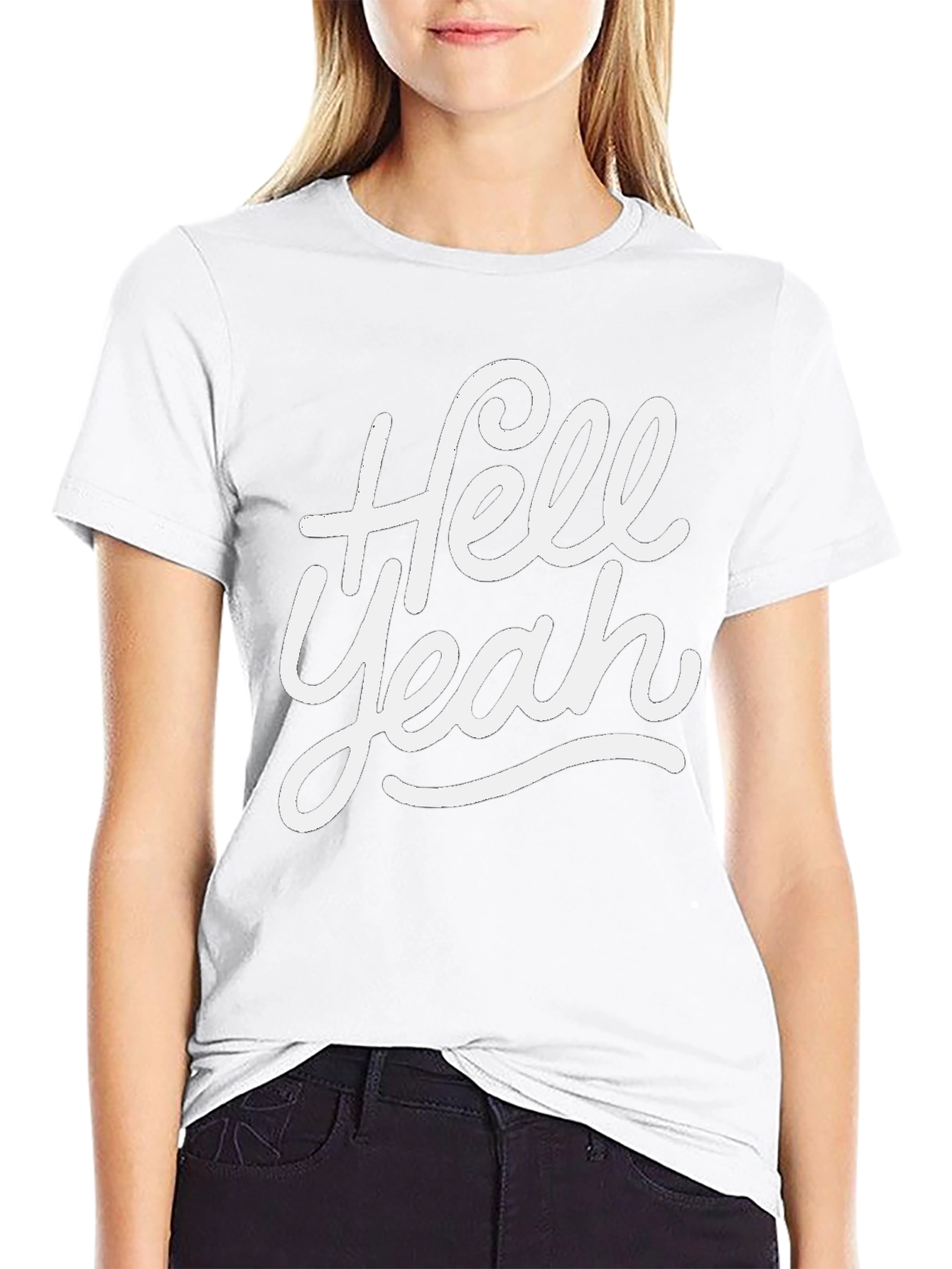 Hell Yeah Graphic Tee - Black Casual T-Shirt