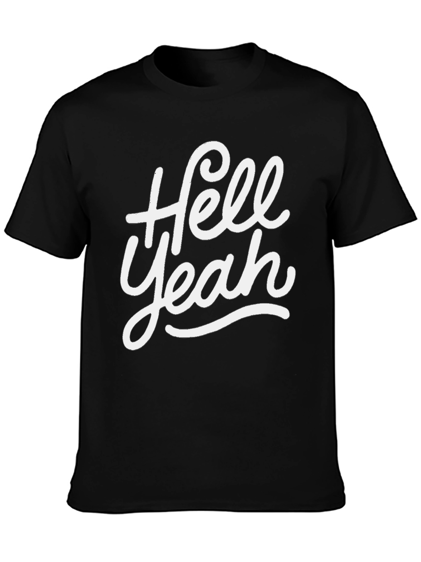 Hell Yeah Graphic Tee - Black Casual T-Shirt