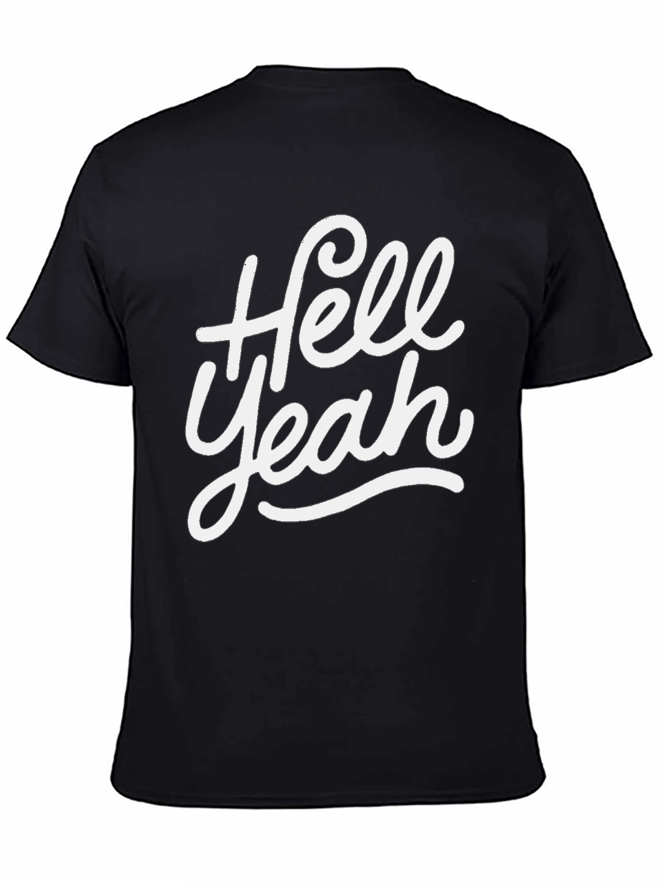 Hell Yeah Graphic Tee - Black Casual T-Shirt