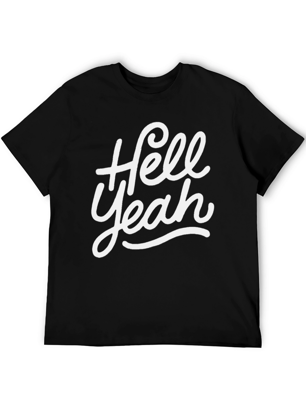 Hell Yeah Graphic Tee - Black Casual T-Shirt