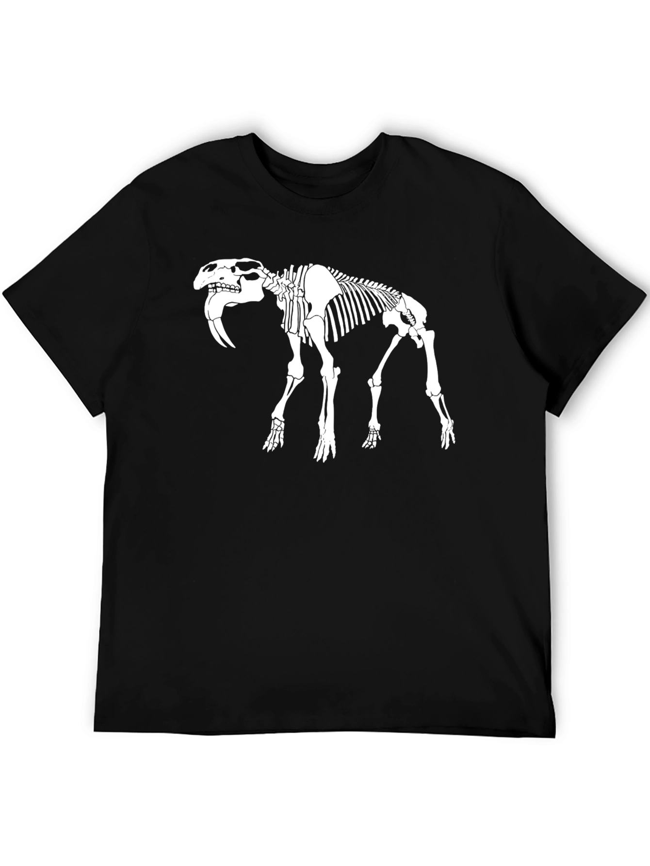 Skeleton Saber-Toothed Tiger Graphic Tee