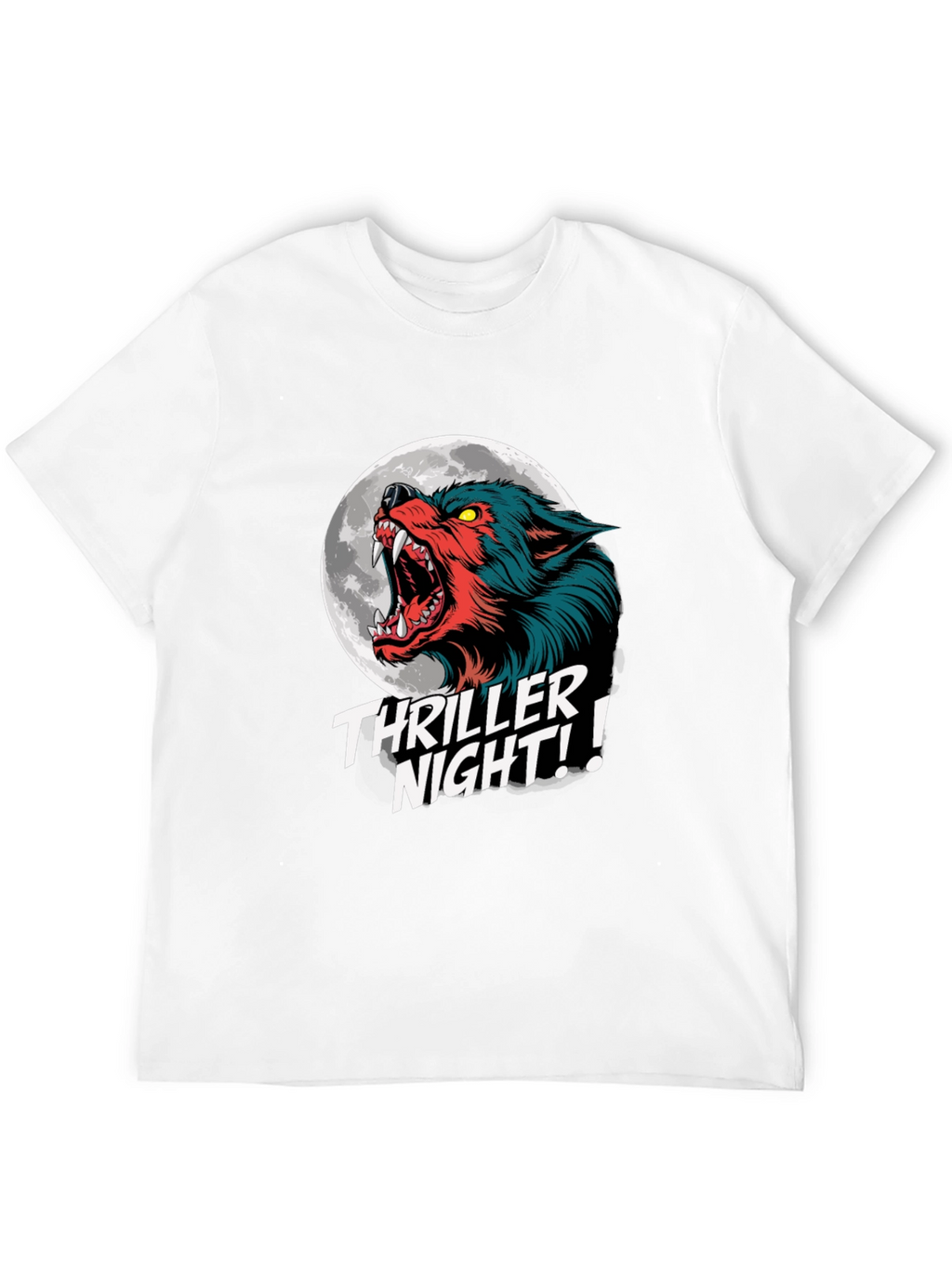 Thriller Night Wolf Graphic T-Shirt