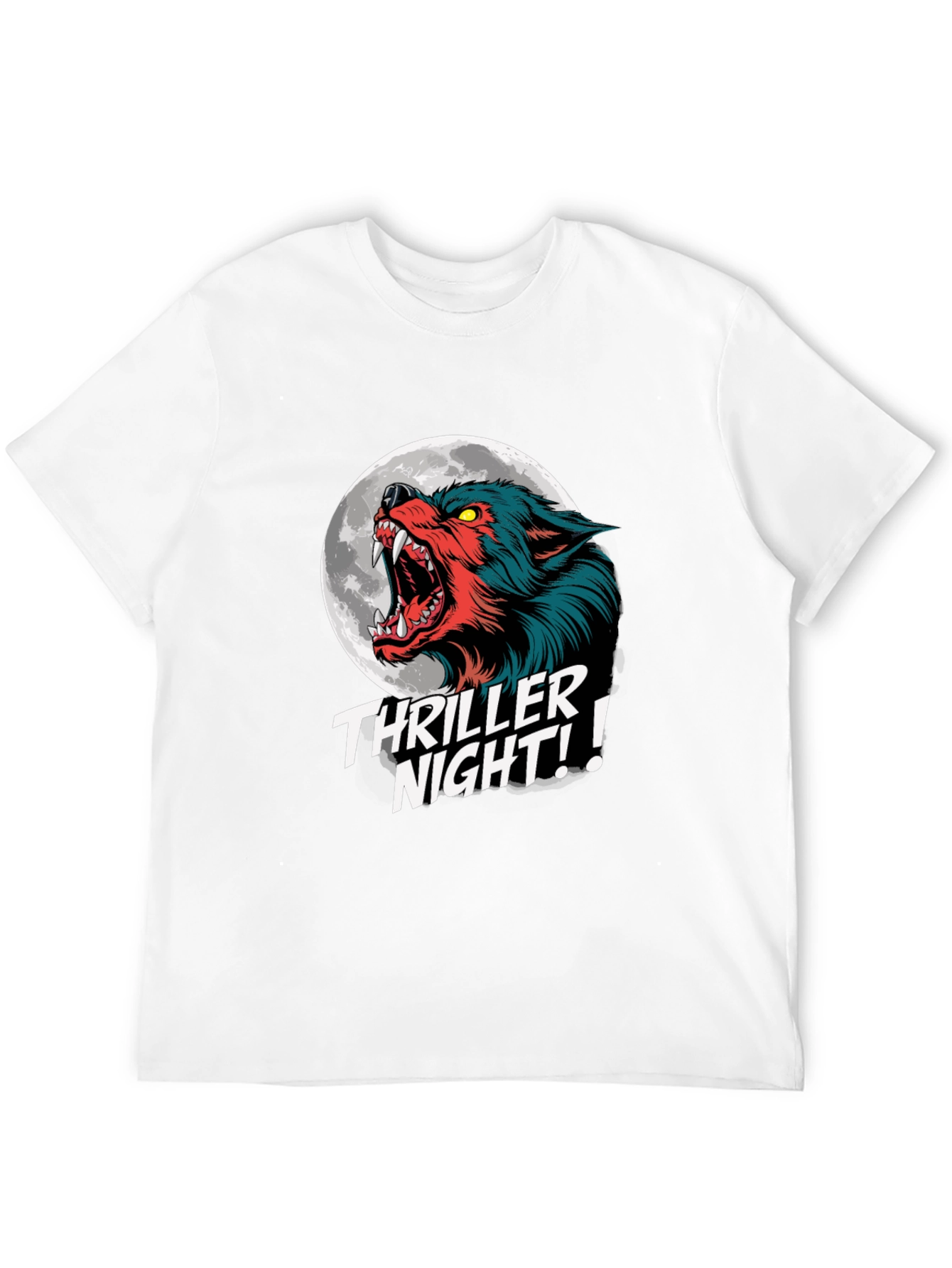 Thriller Night Wolf Graphic T-Shirt
