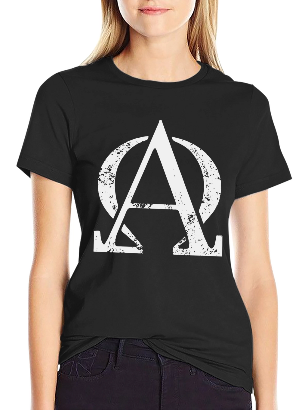 Alpha Omega Distressed Graphic T-Shirt