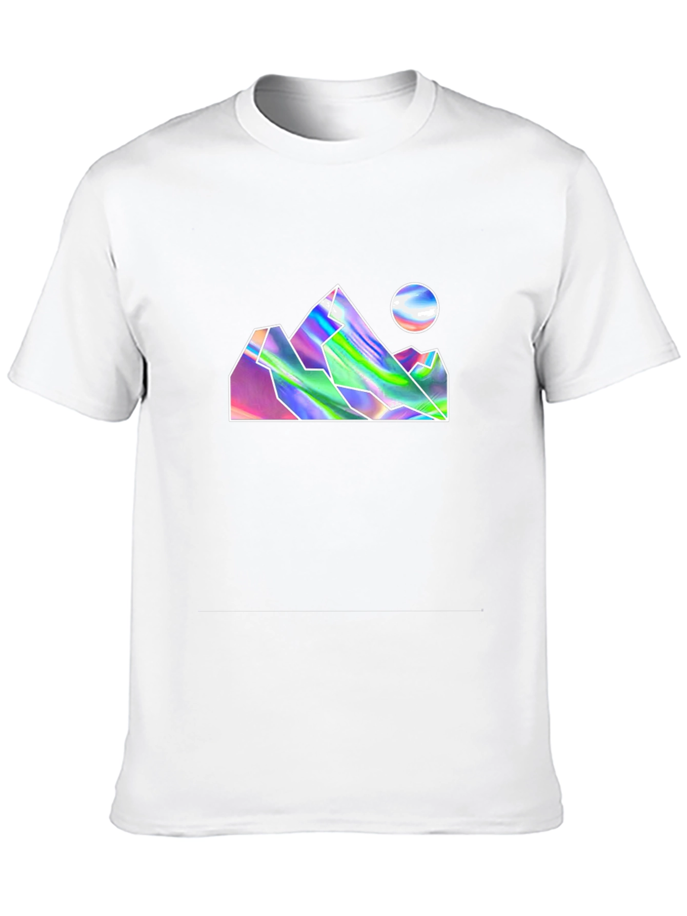 Holographic Mountain Graphic Tee - Black