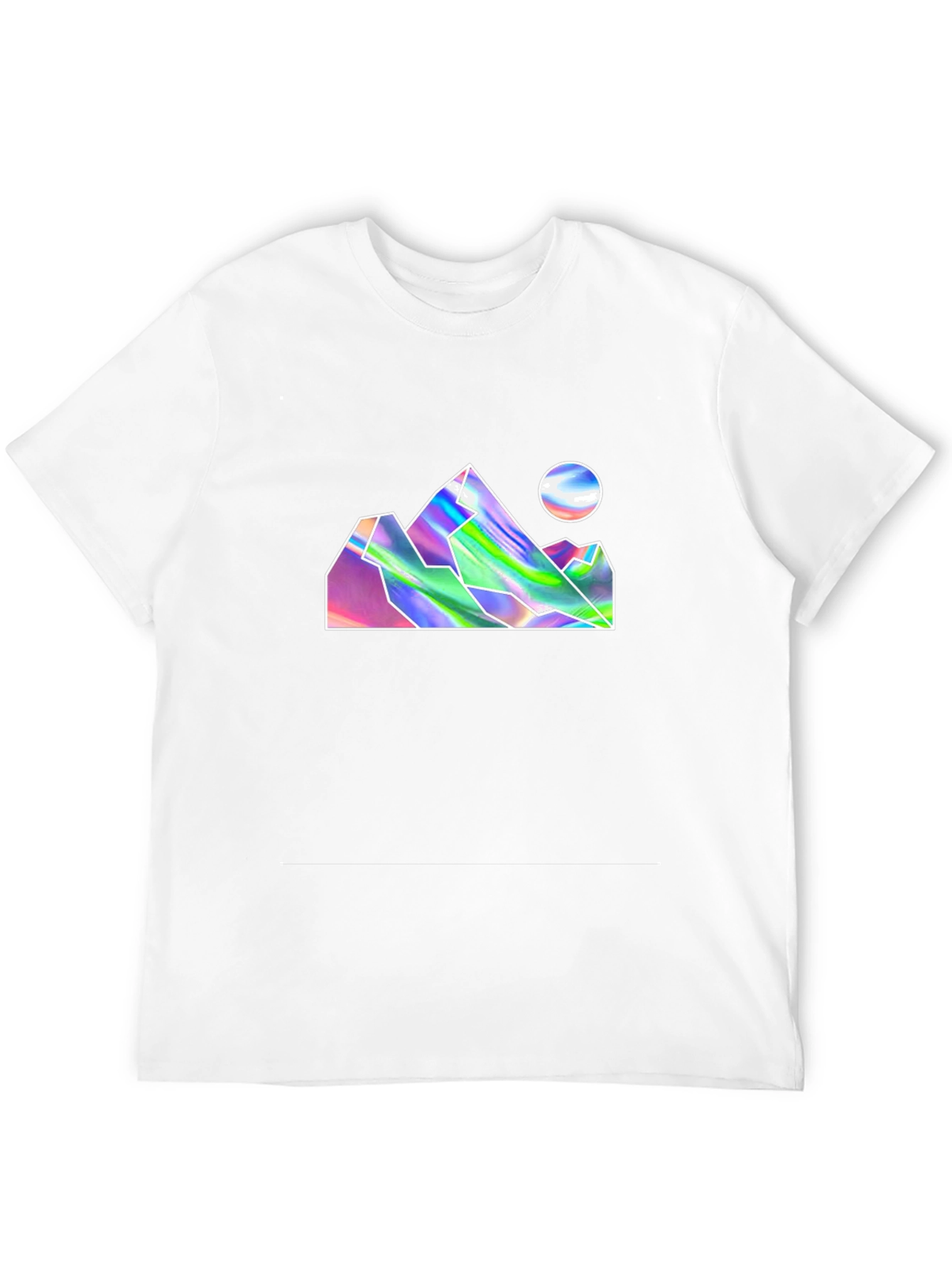 Holographic Mountain Graphic Tee - Black