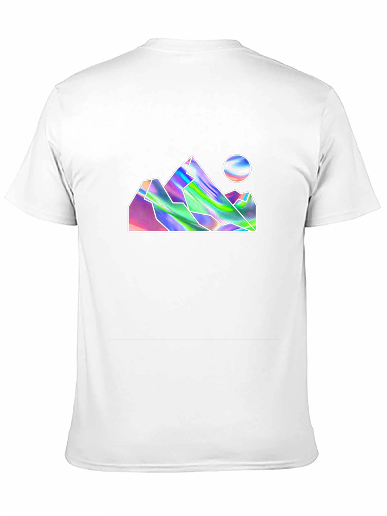 Holographic Mountain Graphic Tee - Black