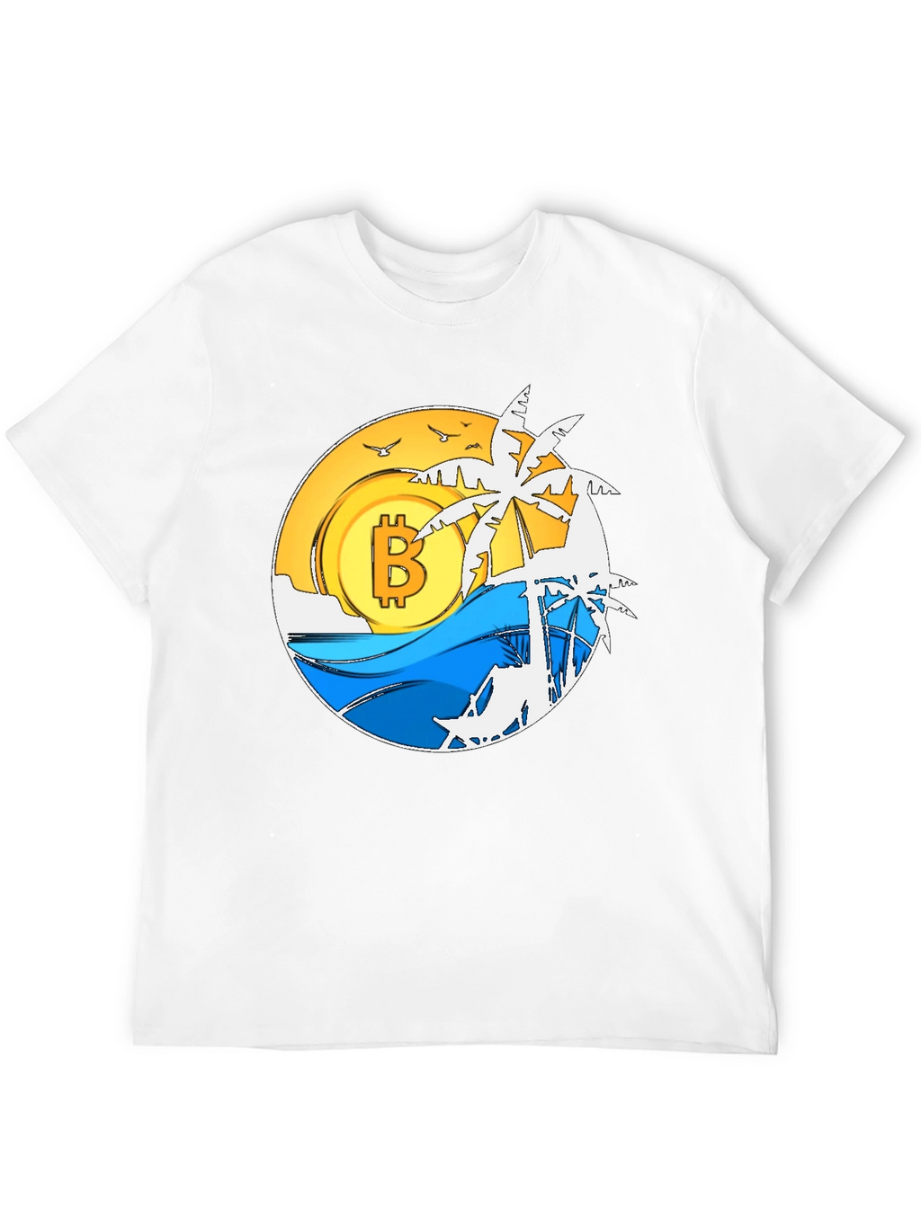 Bitcoin Beach T-Shirt - Crypto Paradise Tee