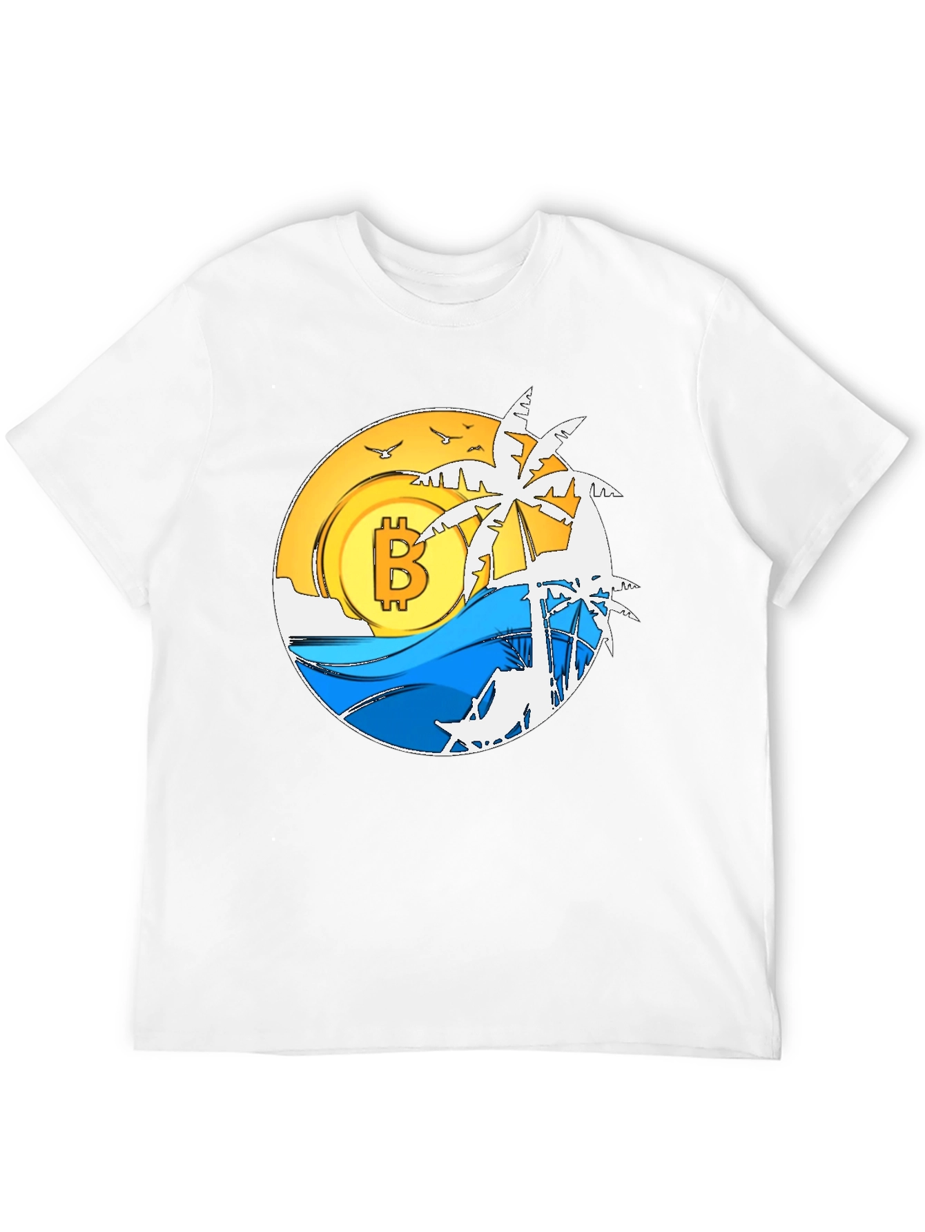 Bitcoin Beach T-Shirt - Crypto Paradise Tee