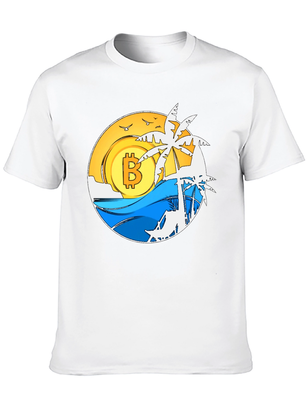 Bitcoin Beach T-Shirt - Crypto Paradise Tee