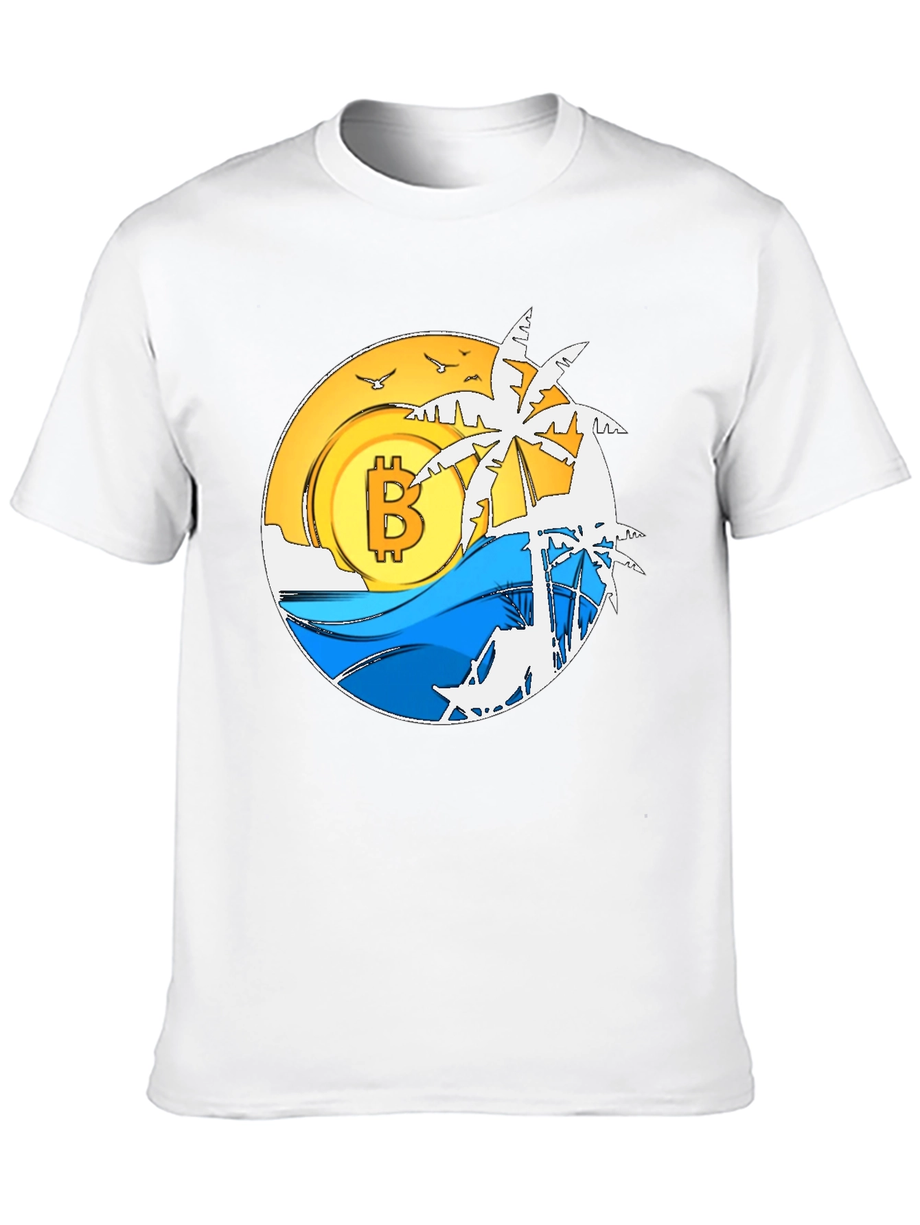 Bitcoin Beach T-Shirt - Crypto Paradise Tee