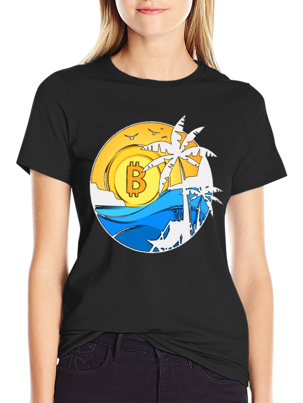 Bitcoin Beach T-Shirt - Crypto Paradise Tee
