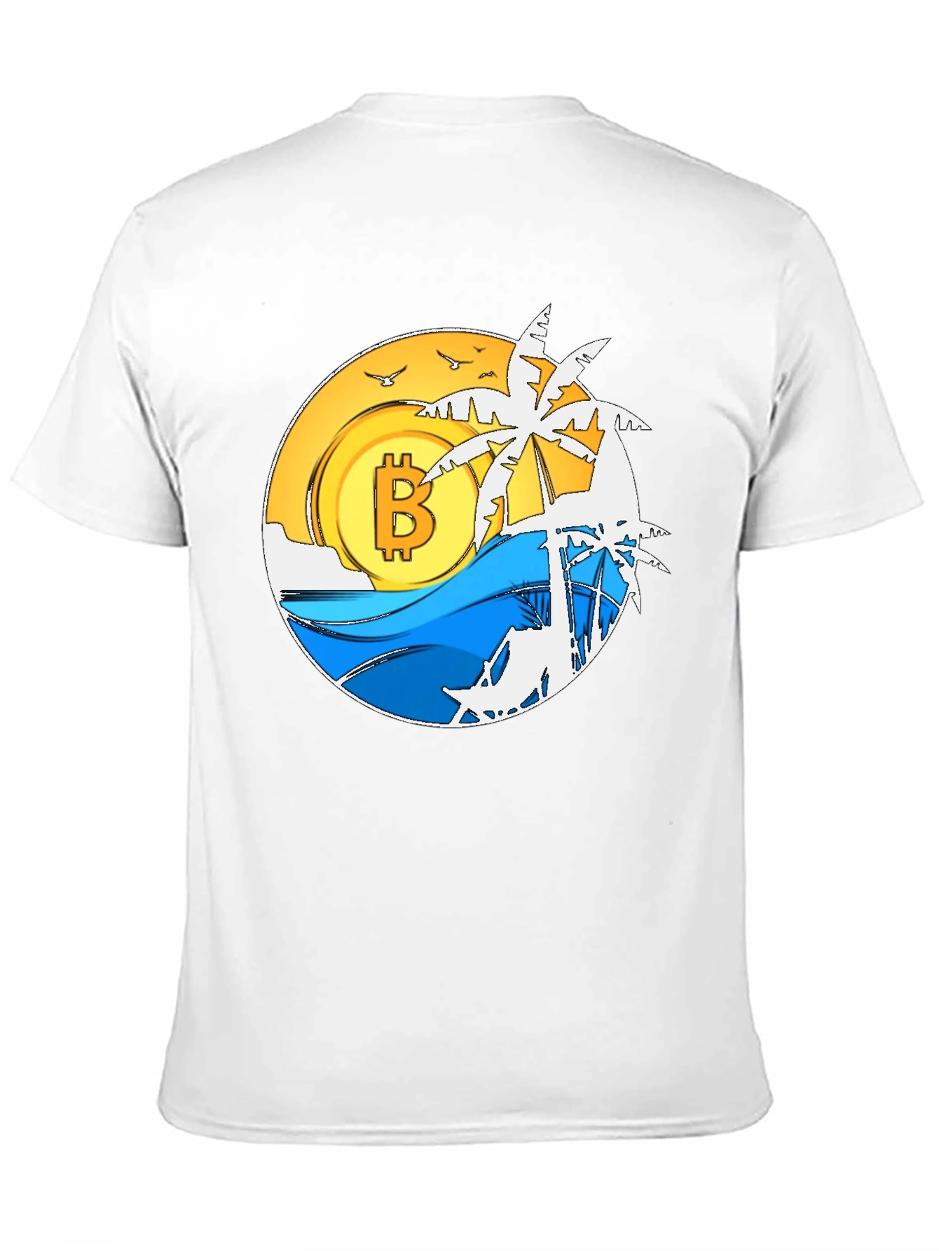 Bitcoin Beach T-Shirt - Crypto Paradise Tee