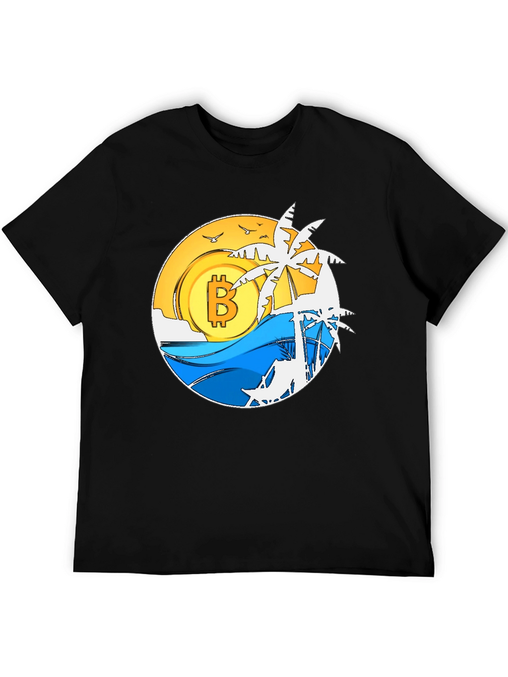 Bitcoin Beach T-Shirt - Crypto Paradise Tee